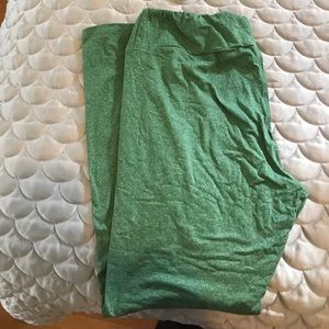 LulaRoe TC leggings. Worn twice. Green.